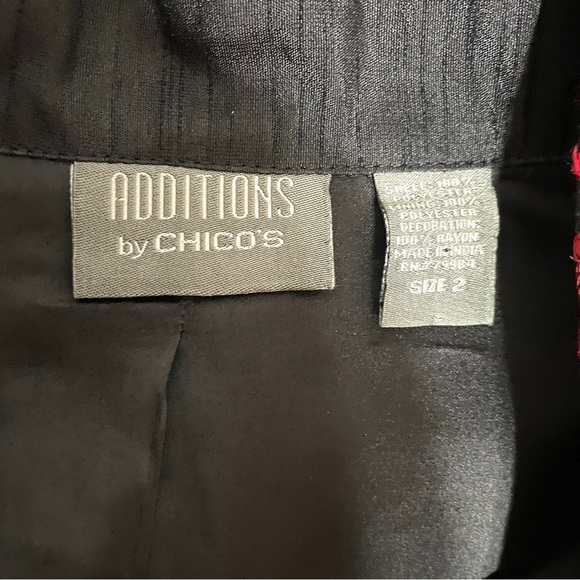 Chico’s jacket, size 2, black with red embroidery - Picture 10 of 10